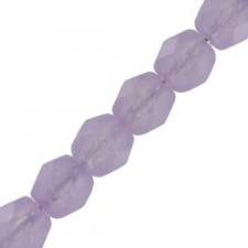Czech Fire polished faceted glass beads 4mm Crystal lila